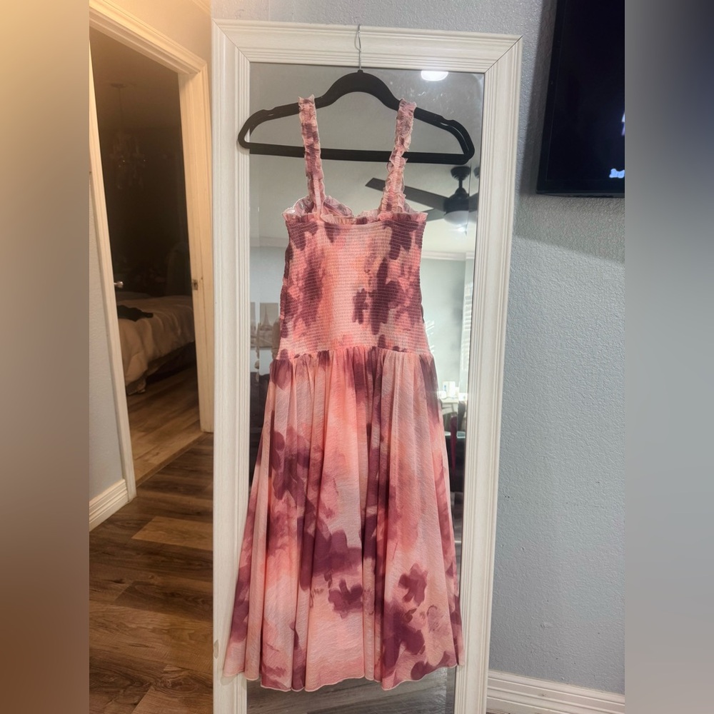 NWT Free People Tessa Smocked Midi Dress - Picture 4 of 6